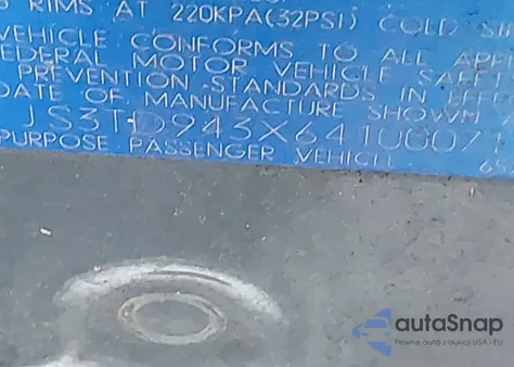 2006 Suzuki Grand Vitara Premium из США, поврежденный, VIN JS3TD943X64100071